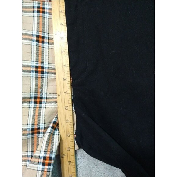 Airwalk Forever 21 Pants Womens Small Black Plaid Colorblock Cotton High Rise - Picture 4 of 10